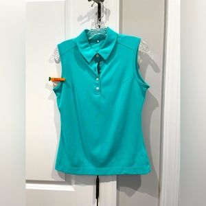 Nike Golf DryFit sleeveless polo shirt. Size small
